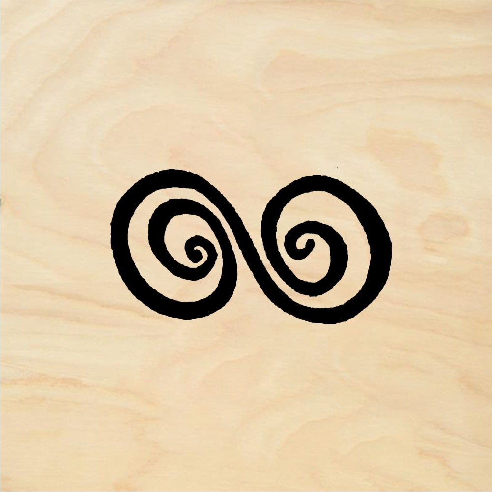 StampaFe Medium S Curl Double Spiral Rubber Art Stamp