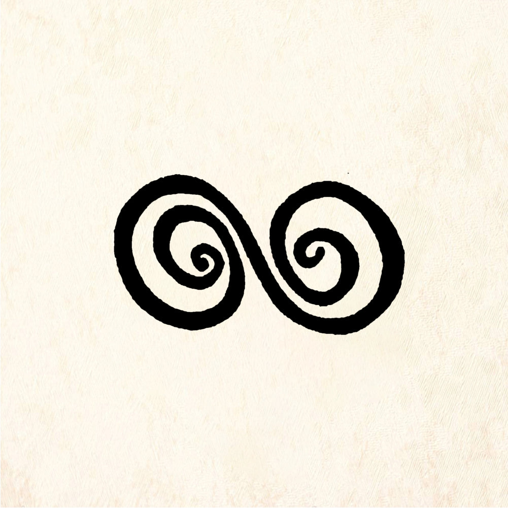 StampaFe Medium S Curl Double Spiral Rubber Art Stamp