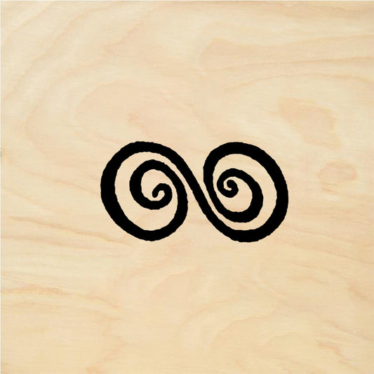 StampaFe S curl, sm. - Rubber Stamp 1.25 x 1.25