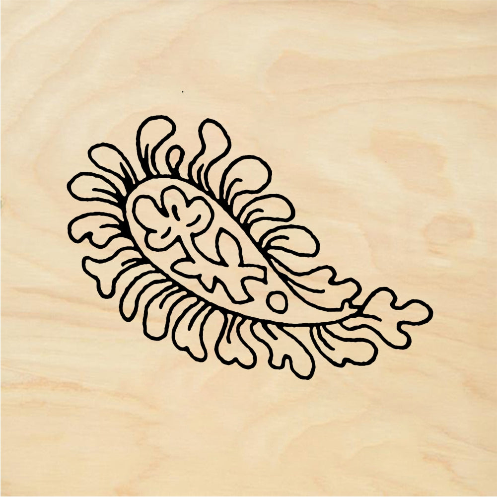 StampaFe Paisley, med. Medium Paisley - Rubber Stamp 1.25 x 1.5