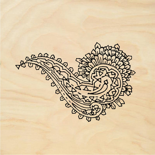StampaFe Paisley, lg. Large Paisley - Rubber Stamp 2.25 x 1.5