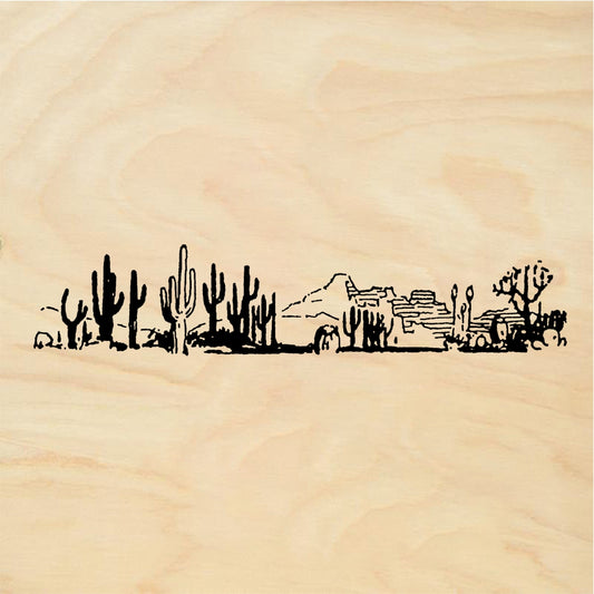 StampaFe Little mesa - Rubber Stamp 1.25 x 0.25