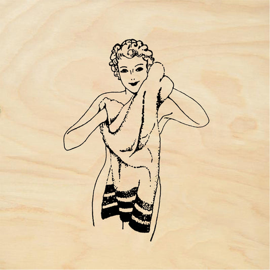 StampaFe Drying off Woman Drying Off - Rubber Stamp 1.25 x 1.75