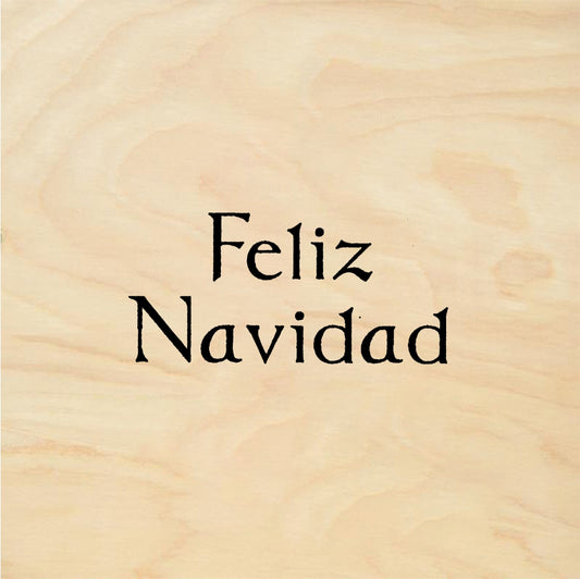 StampaFe Feliz Navidad, plain Feliz Navidad Plain - Rubber Stamp 1 x 0.75