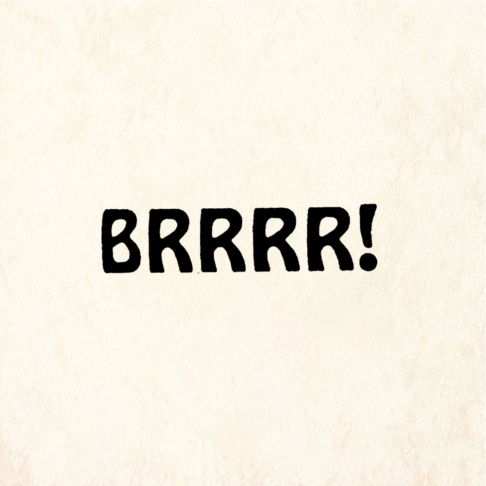 StampaFe BRRRR! Brrrr Text - Rubber Stamp 1 x 0.5