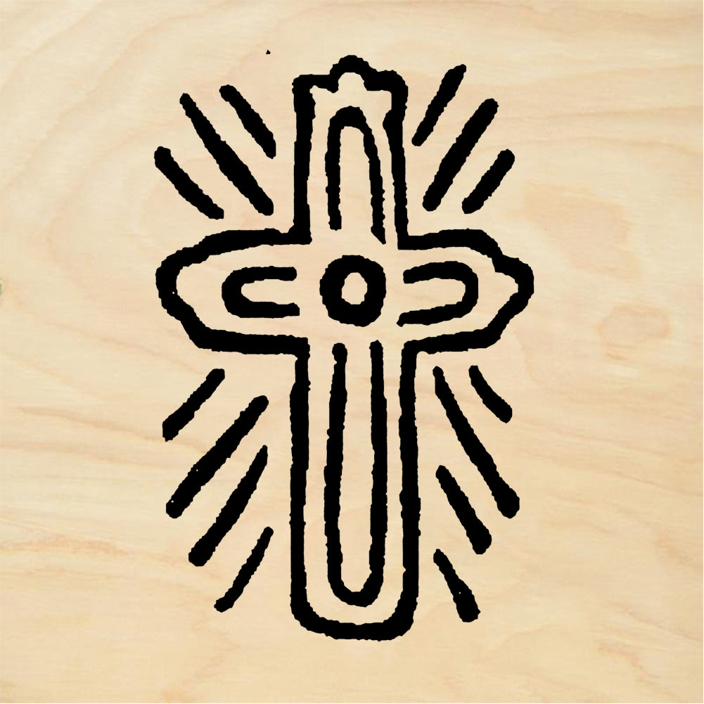 StampaFe Carved cross, lg. Large Carved Cross - Rubber Stamp 1 x 1.75