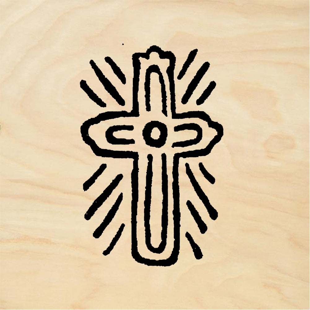 StampaFe Carved cross, med. - Rubber Stamp 1 x 1.75