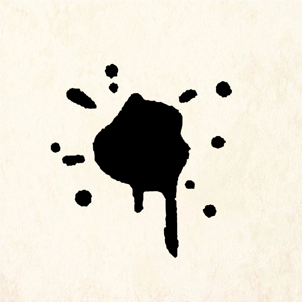 StampaFe Big blot Ink Blot - Rubber Stamp 0.75 x 0.5