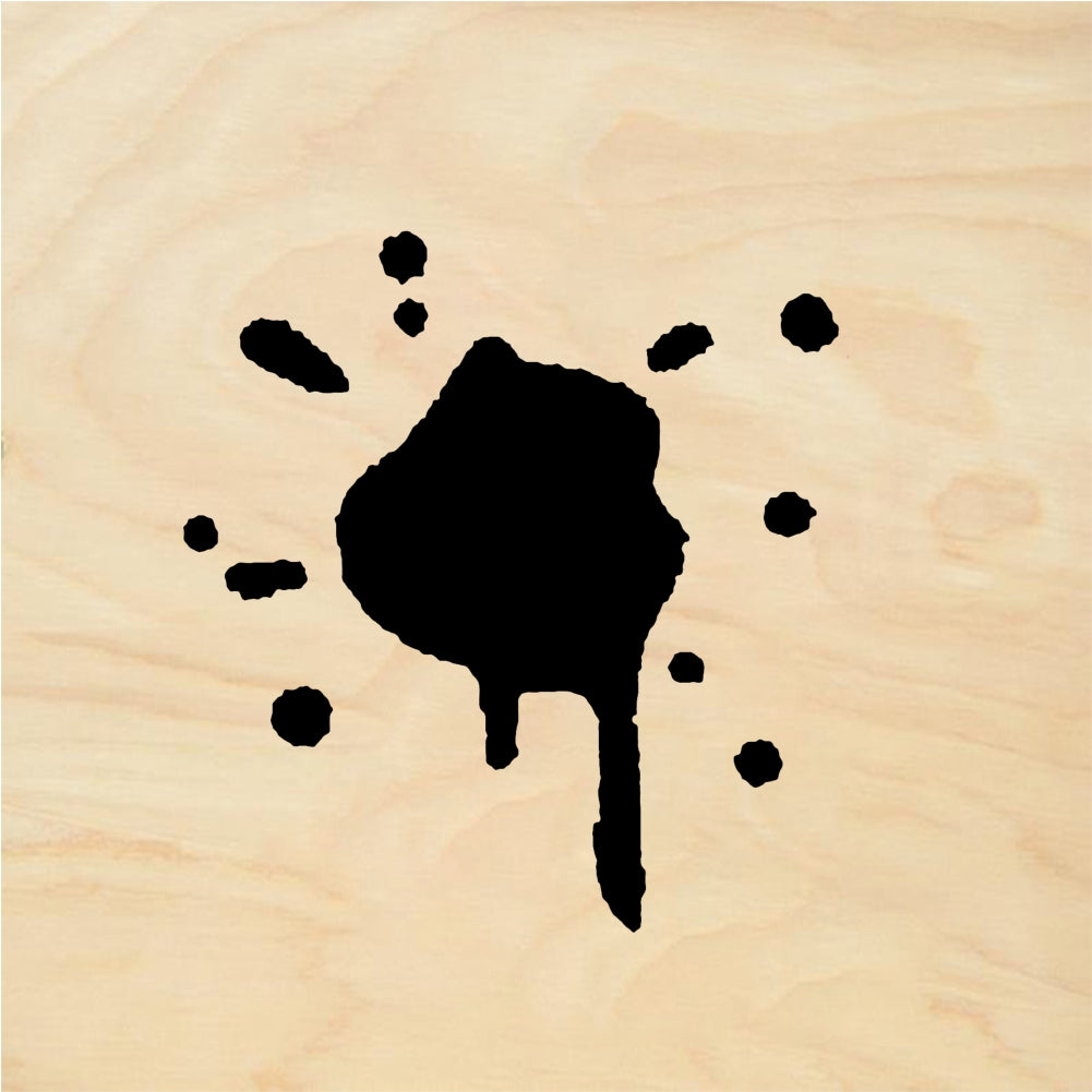 StampaFe Big blot Ink Blot - Rubber Stamp 0.75 x 0.5