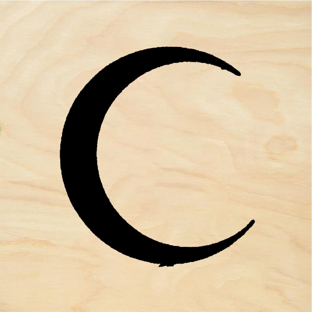 StampaFe Large Crescent Moon - Rubber Stamp 1.75 x 1.25