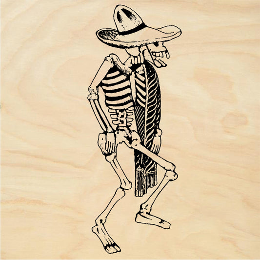 StampaFe Fandango Dick Dancing Skeleton Man Rubber Stamp 0.75 x 2.75