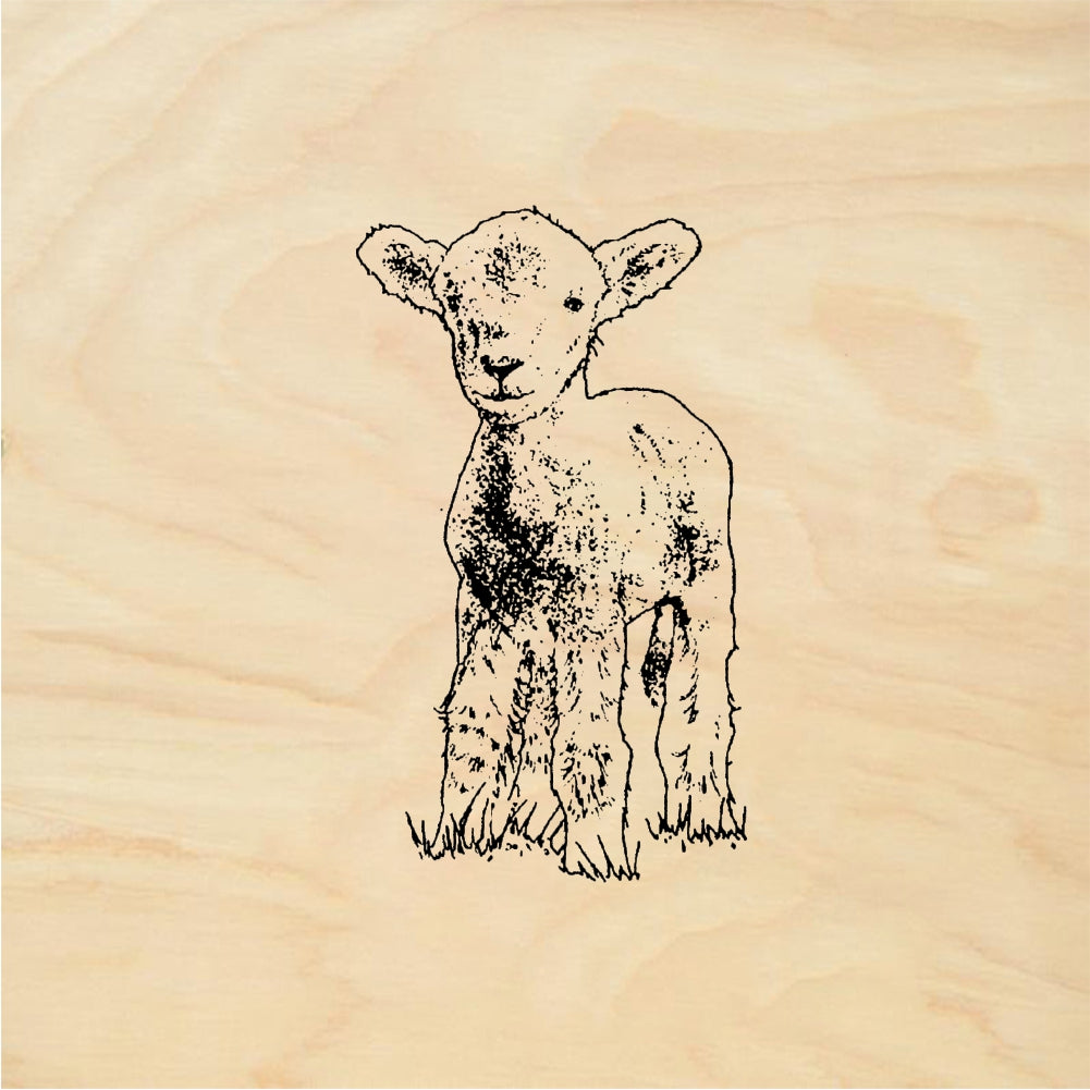 StampaFe Lamb Detailed Young Lamb - Rubber Stamp 0.75 x 1.5