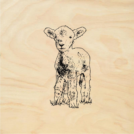 StampaFe Lamb Detailed Young Lamb - Rubber Stamp 0.75 x 1.5