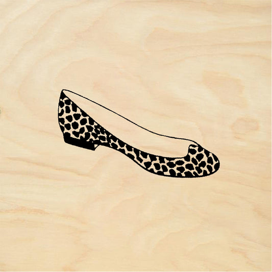 StampaFe Leopard Flat Leopard Print Shoe - Rubber Stamp 1.75 x 0.75