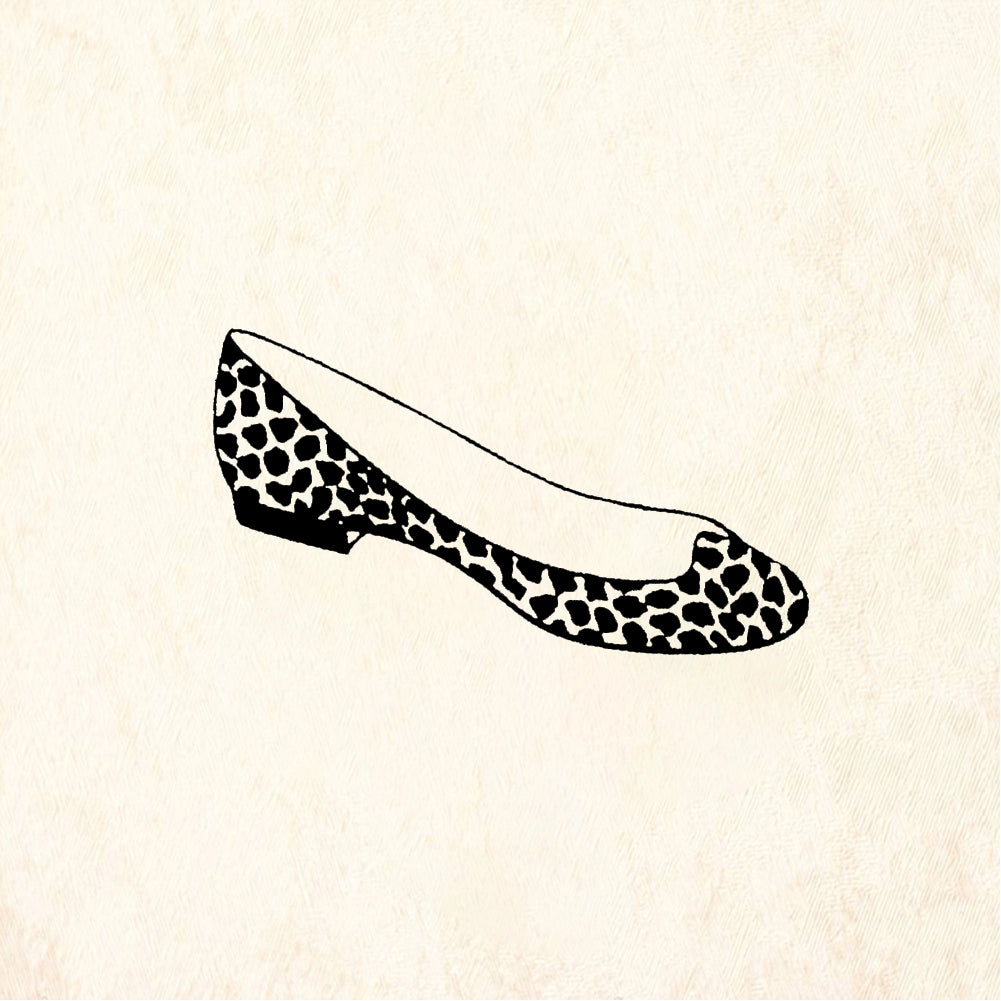 StampaFe Leopard Flat Leopard Print Shoe - Rubber Stamp 1.75 x 0.75