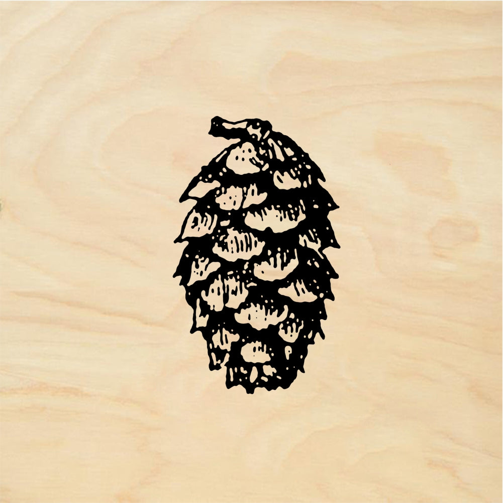 StampaFe Pine cone, sm. Small Pine Cone - Rubber Stamp 1 x 1