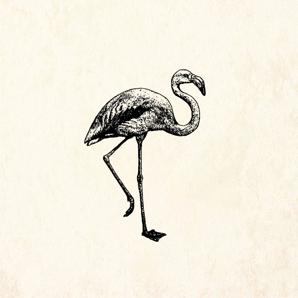 StampaFe Flamingo Detailed Standing Flamingo - Rubber Stamp 0.75 x 1.5