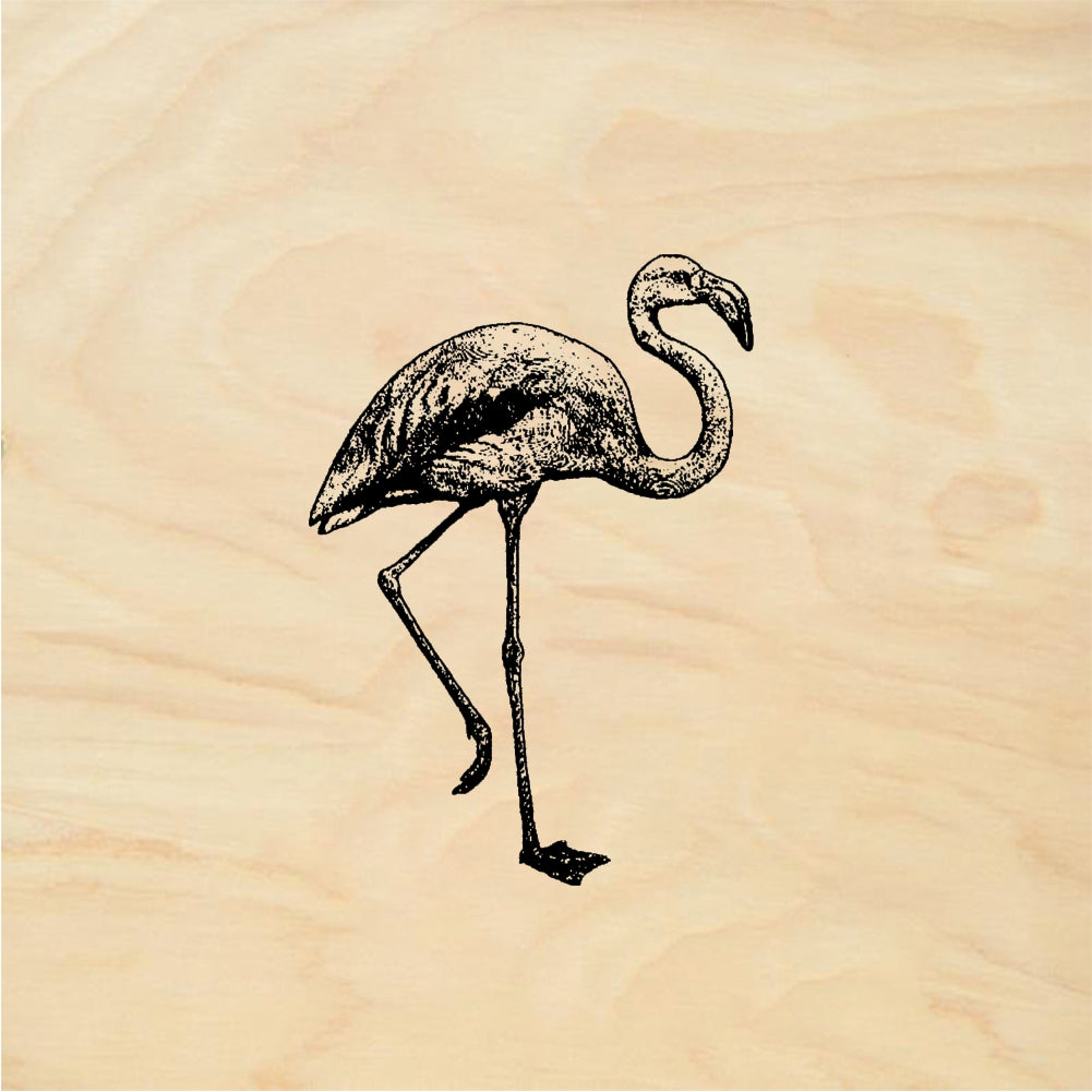 StampaFe Flamingo Detailed Standing Flamingo - Rubber Stamp 0.75 x 1.5