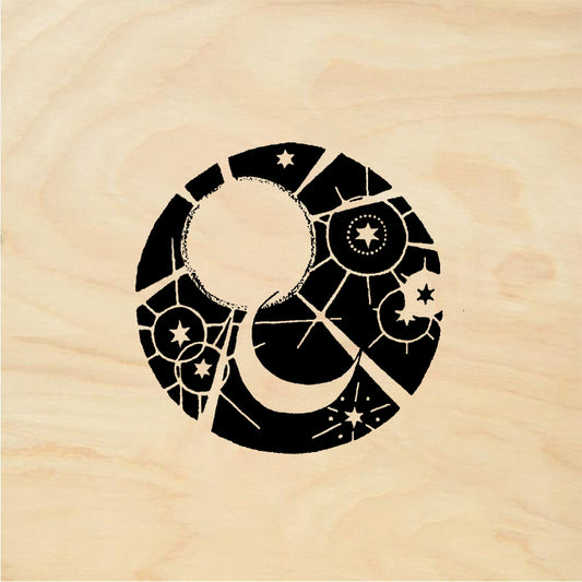 StampaFe Sun Moon and Stars Celestial - Rubber Stamp 1.25 x 1.25