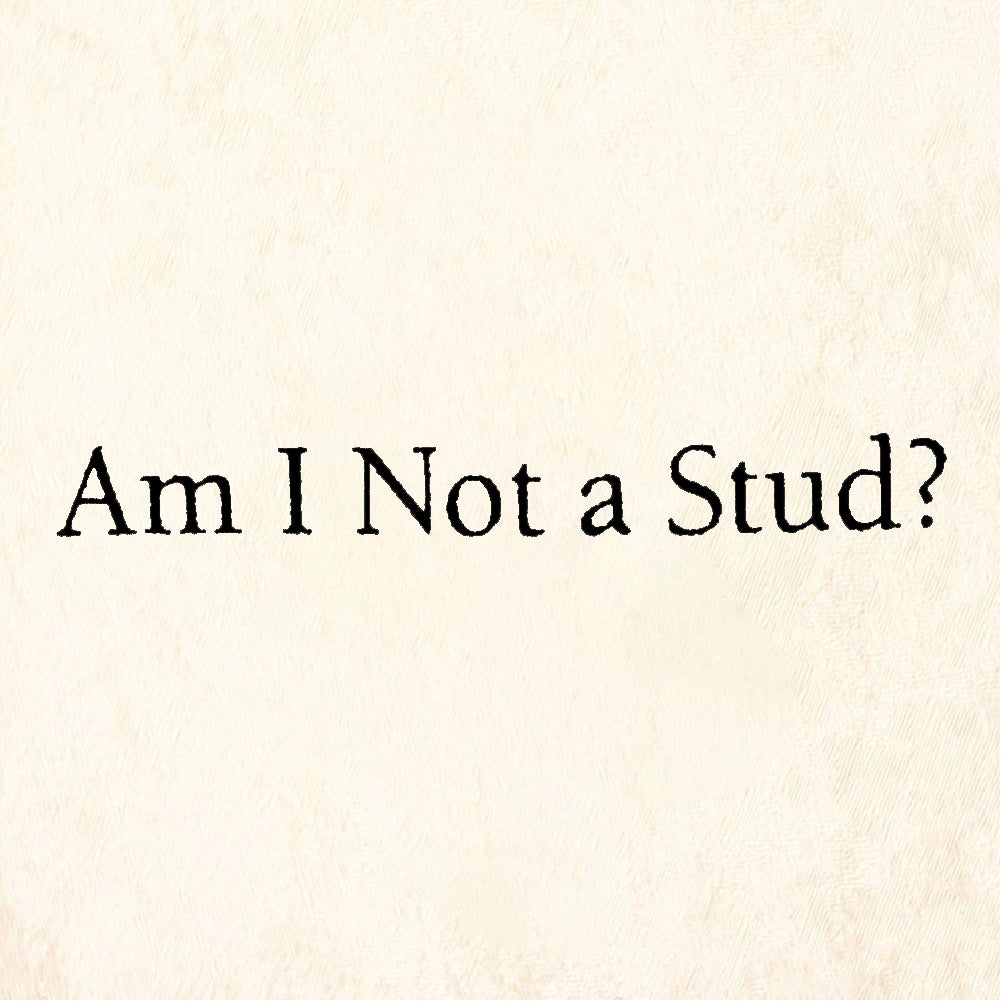 StampaFe Am I Not a Stud? Am I Not A Stud - Rubber Stamp 1.5 x 0.5