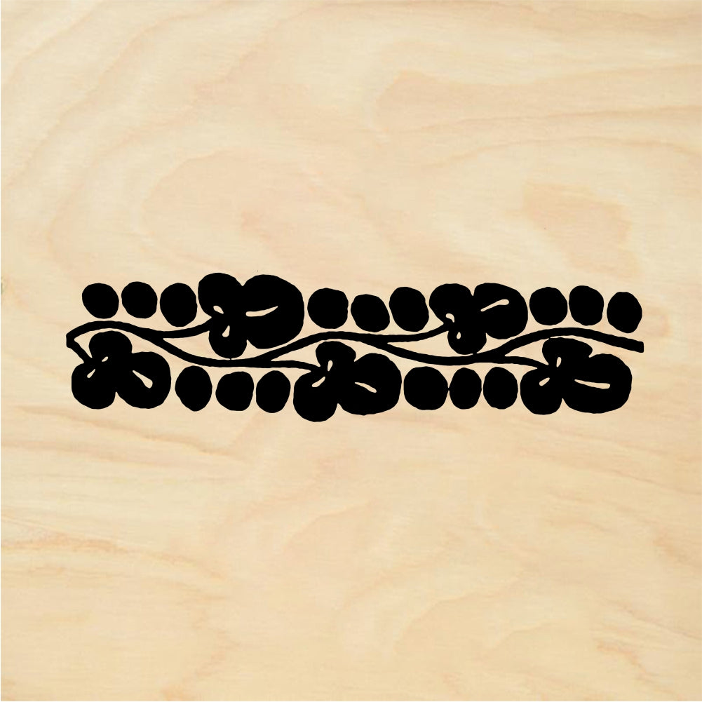 StampaFe Leaf border - Rubber Stamp 3 x 0.75