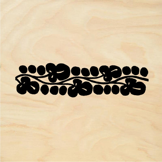 StampaFe Leaf border - Rubber Stamp 3 x 0.75