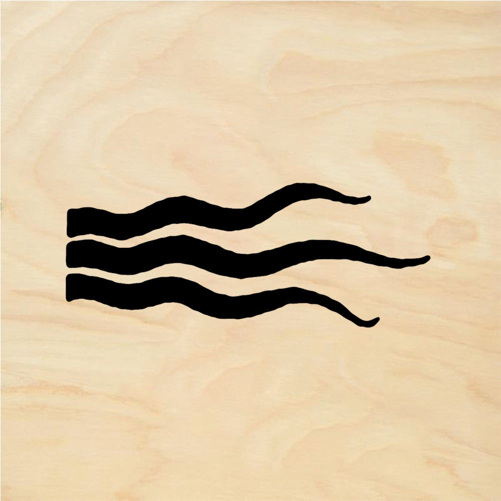 StampaFe Wavy lines doodad - Rubber Stamp 1.25 x 0.75