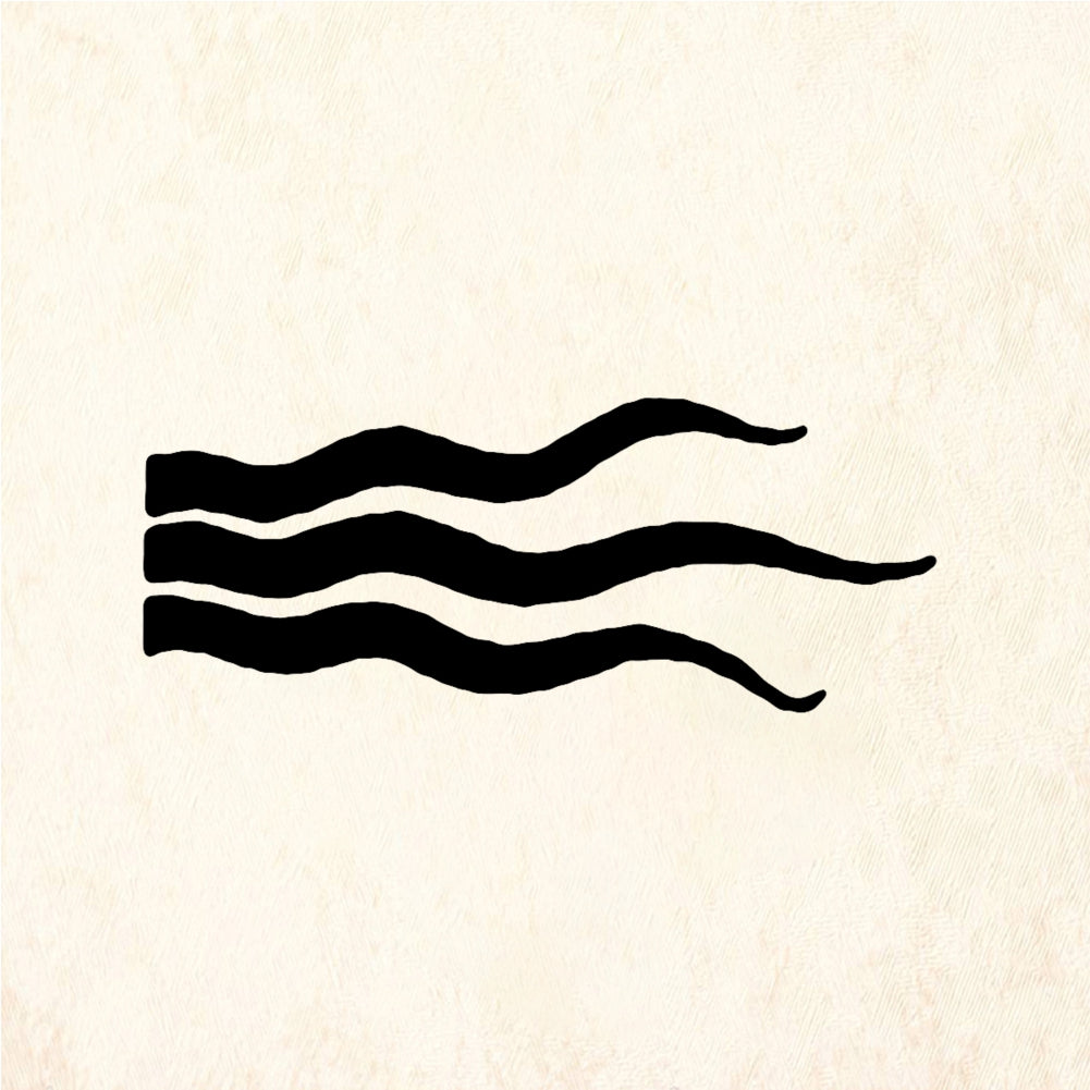 StampaFe Wavy lines doodad - Rubber Stamp 1.25 x 0.75