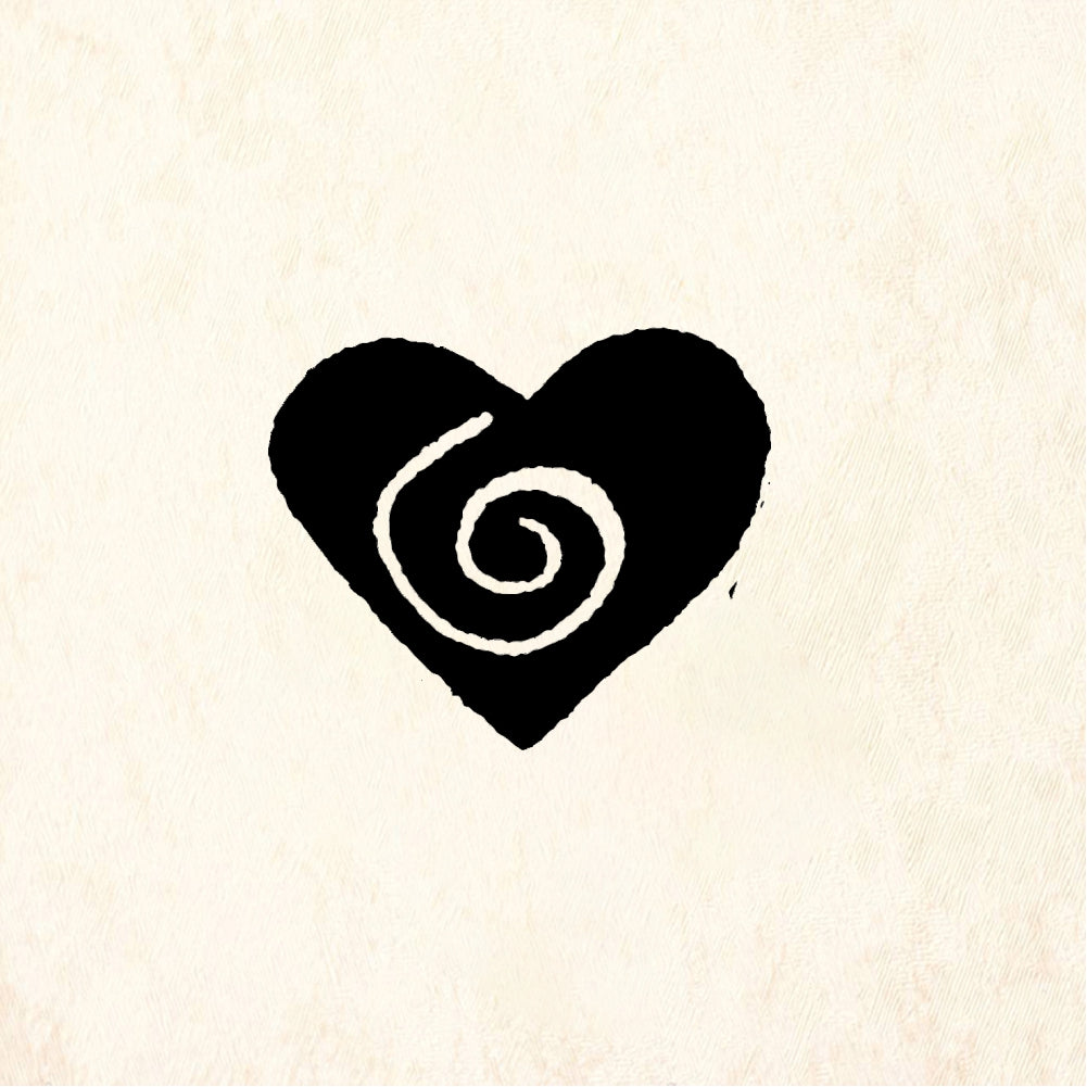 StampaFe Swirl heart - Rubber Stamp 1 x 0.75