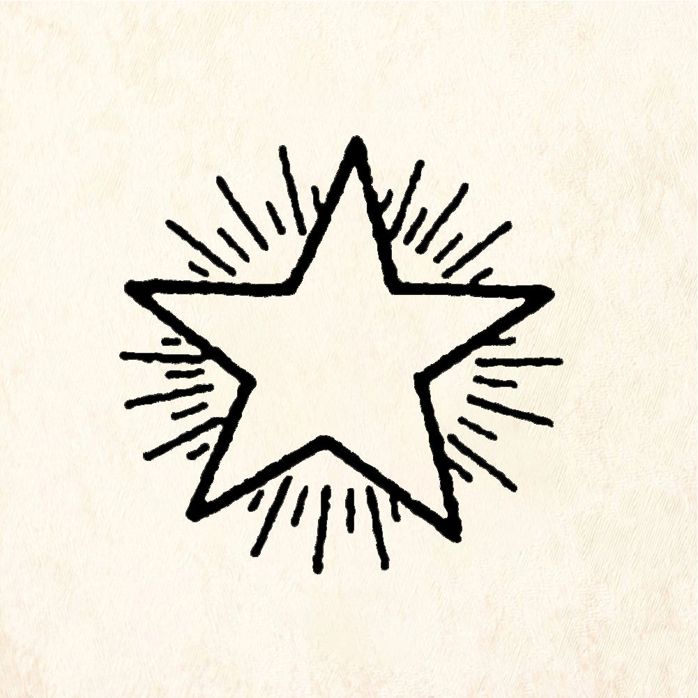 StampaFe Shining star - Rubber Stamp 1 x 0.75