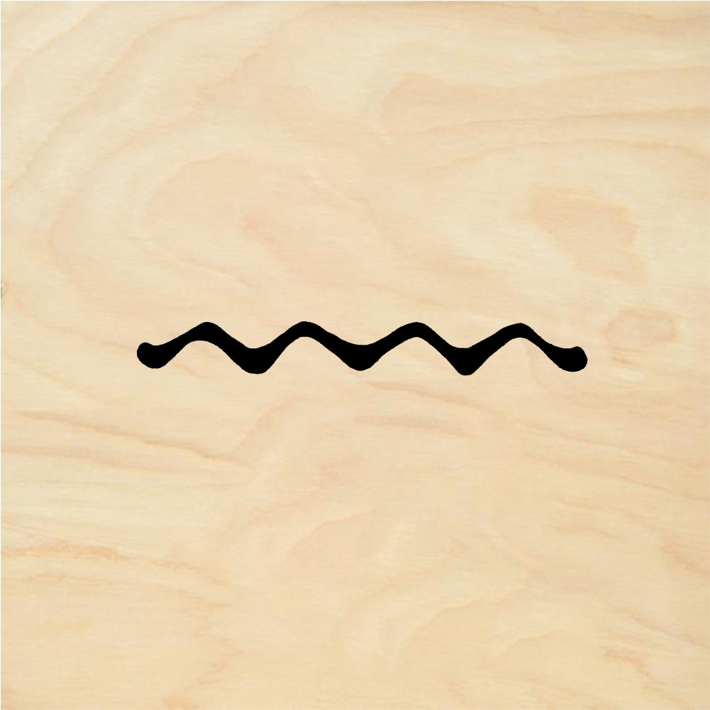 StampaFe Small Worm Wavy Line Border Rubber Art Stamp