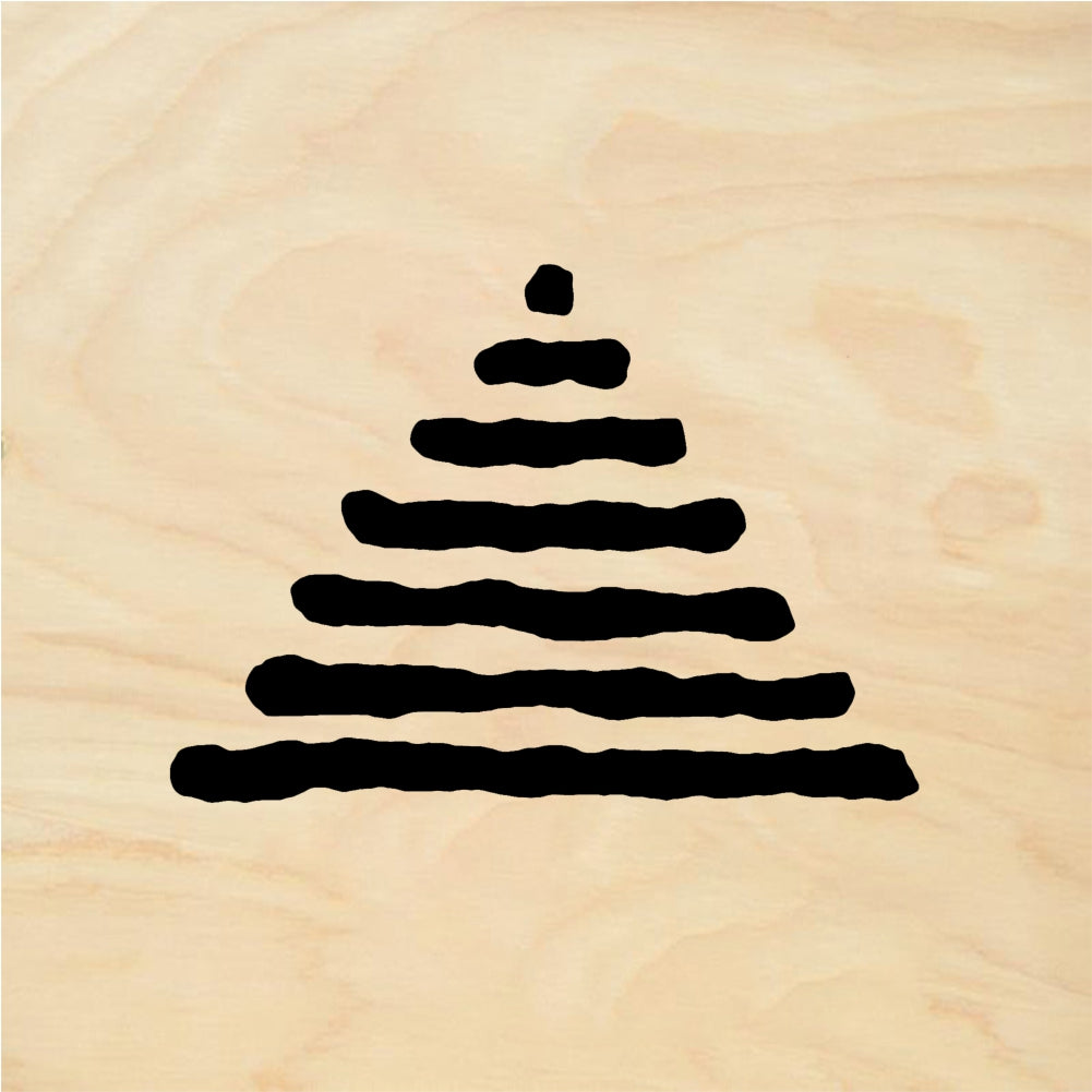 StampaFe Line Triangle, lg. - Rubber Stamp 1 x 1.25