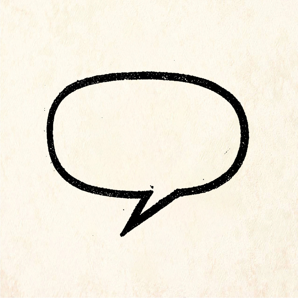 StampaFe Word balloon, lg. Large Word Balloon - Rubber Stamp 1.75 x 0.75