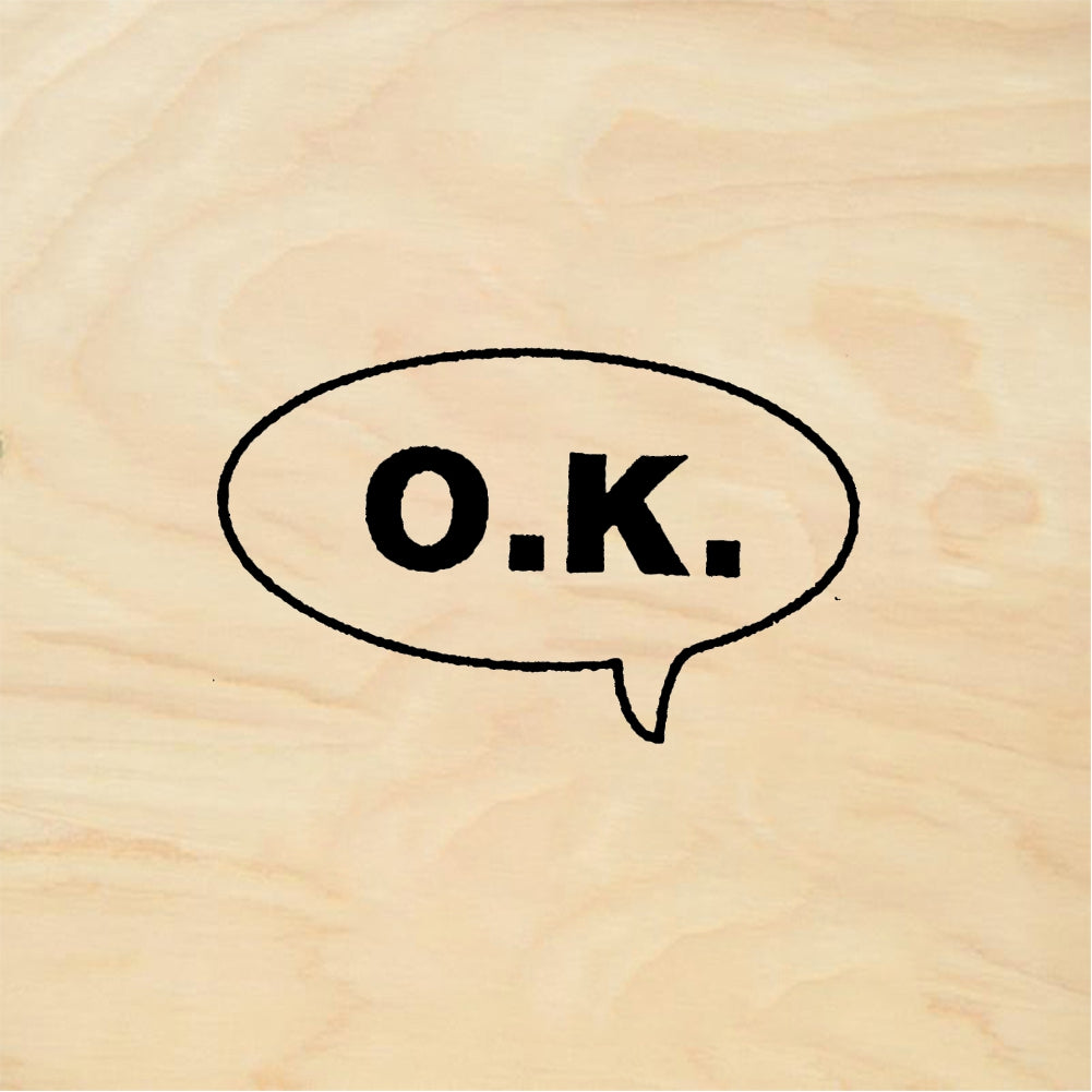 StampaFe O.K. OK Text - Rubber Stamp 1 x 0.5