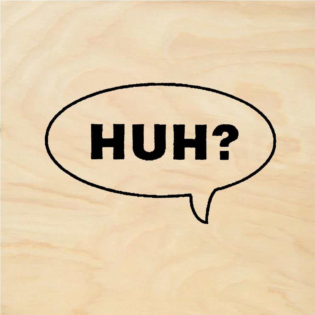 StampaFe HUH? lg. Huh Large - Rubber Stamp 1.75 x 0.75