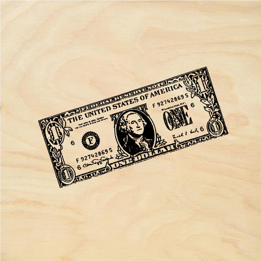 StampaFe Dollar Bill - Rubber Stamp 2 x 1