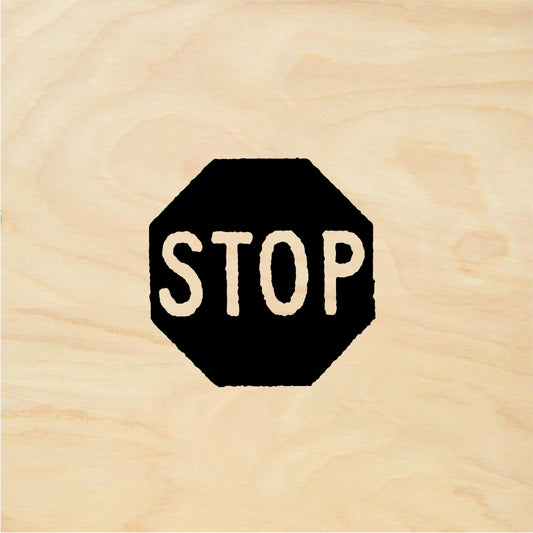 StampaFe STOP Sign - Rubber Stamp 0.25 x 0.5