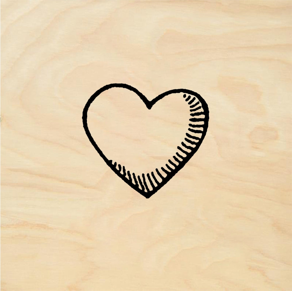 StampaFe Open heart - Rubber Stamp 1.25 x 0.5