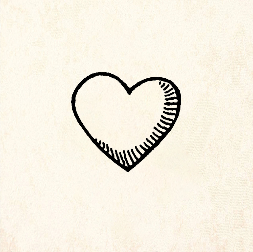 StampaFe Open heart - Rubber Stamp 1.25 x 0.5