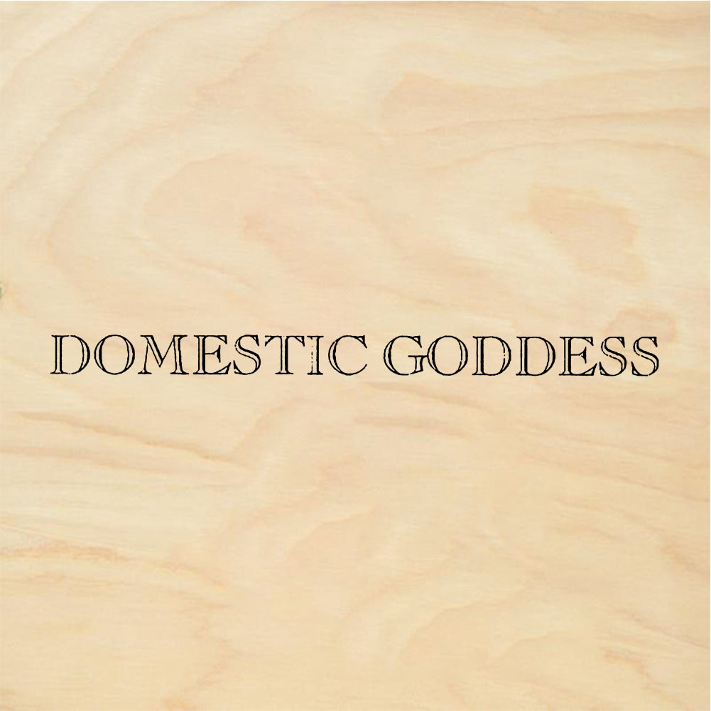 StampaFe DOMESTIC GODDESS Text - Rubber Stamp 2.25 x 0.75
