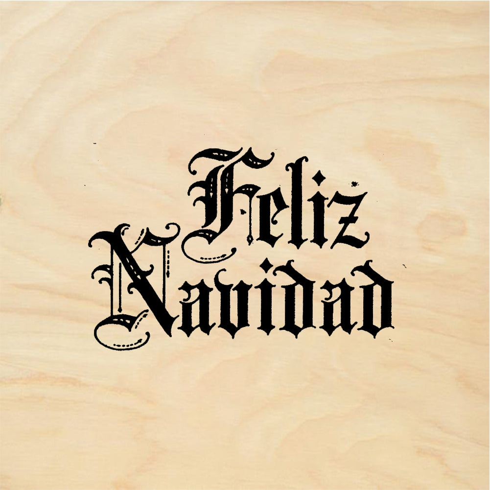 StampaFe Feliz Navidad, fancy Feliz Navidad - Rubber Stamp 2.75 x 1.75