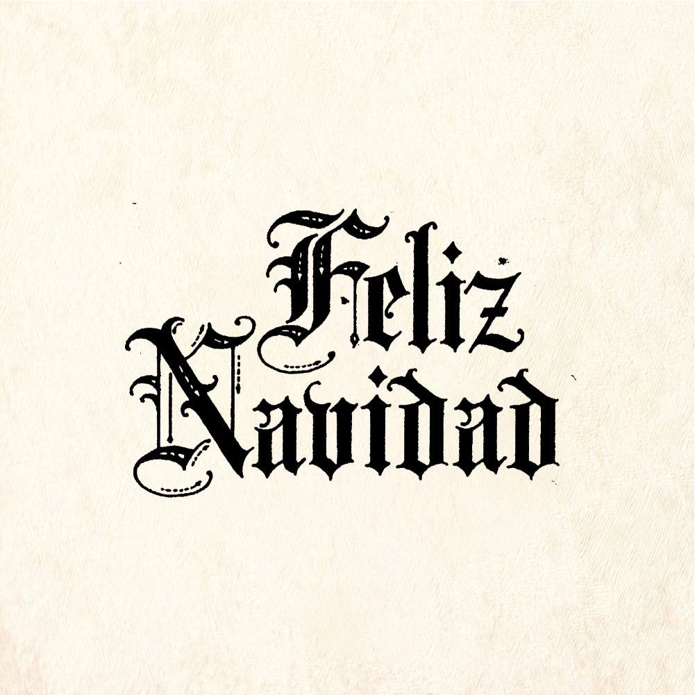 StampaFe Feliz Navidad, fancy Feliz Navidad - Rubber Stamp 2.75 x 1.75