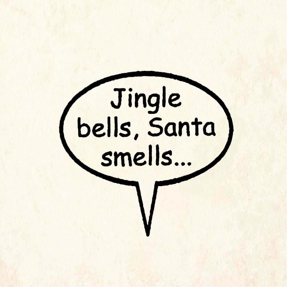 StampaFe Jingle bells Santa smells Jingle Santa Smells - Rubber Stamp 1.5 x 1