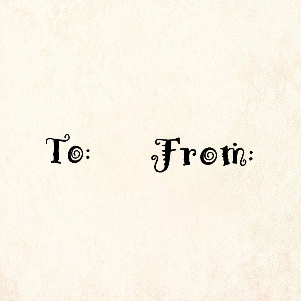 StampaFe To: From: chili, 2 stamps To From Chili - Rubber Stamp 1.75 x 0.5