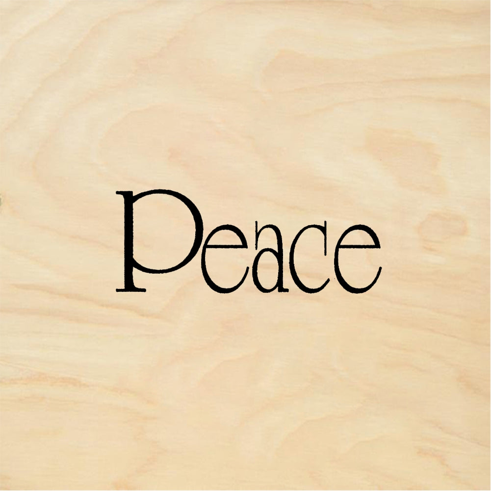 StampaFe Peace, plain Peace Plain Text - Rubber Stamp 1.75 x 1