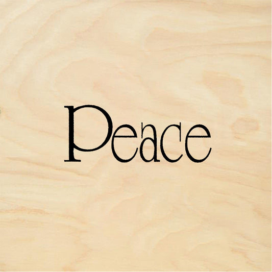 StampaFe Peace, plain Peace Plain Text - Rubber Stamp 1.75 x 1