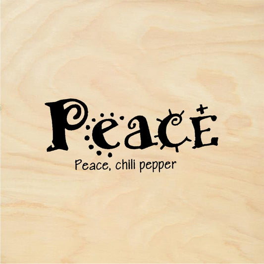 StampaFe Peace, chili pepper - Rubber Stamp 1.5 x 0.75