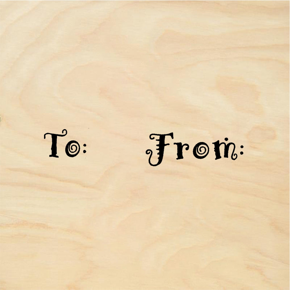 StampaFe To: From: chili, 2 stamps To From Chili - Rubber Stamp 1.75 x 0.5