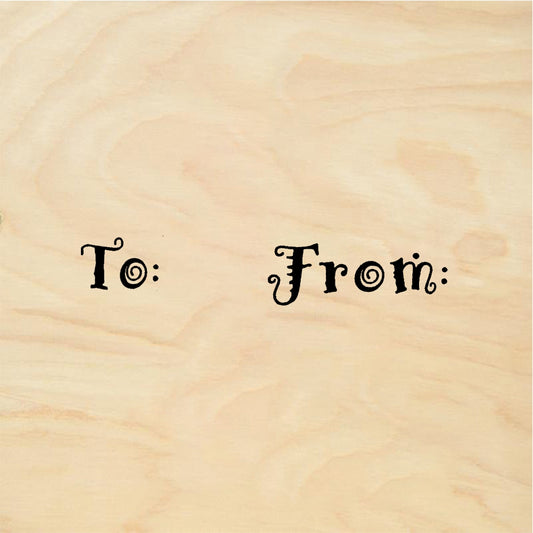 StampaFe To: From: chili, 2 stamps To From Chili - Rubber Stamp 1.75 x 0.5