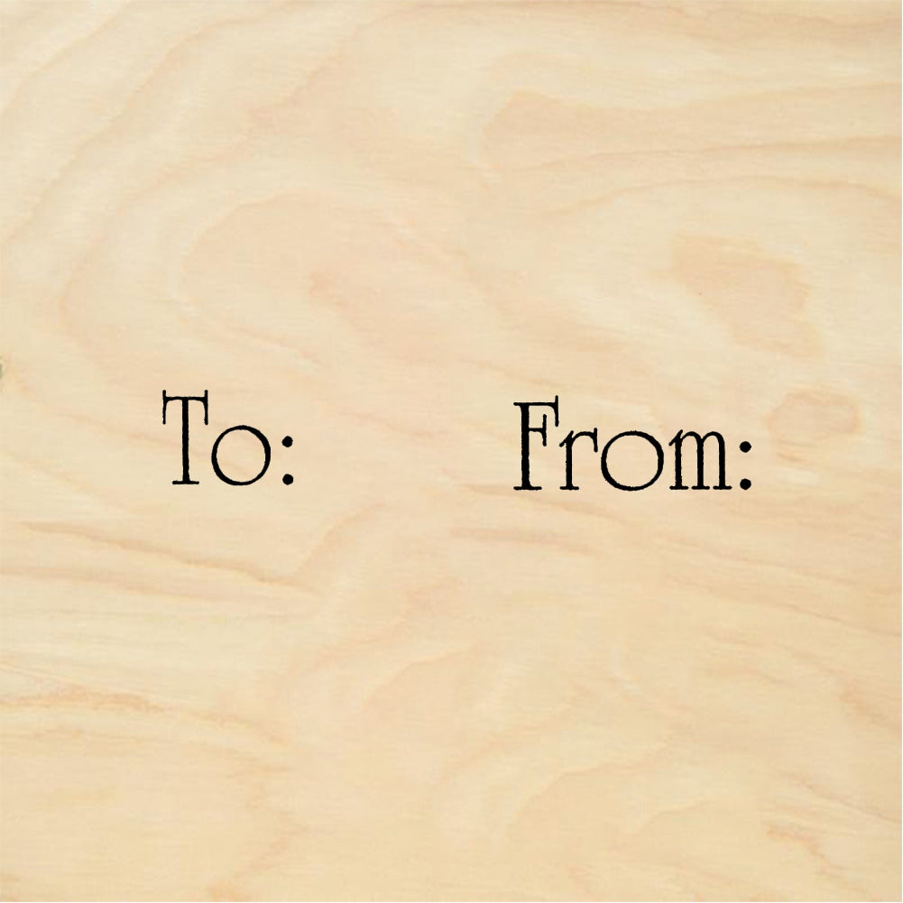 StampaFe To: From: plain, 2 stamps To From Plain - Rubber Stamp 1.75 x 0.25